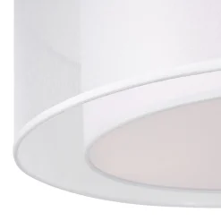 Clearance Maytoni Deckenlampe Metall Stoff E27 rund D: 52 cm Weiß Modern