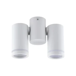 Outlet TK Lighting Deckenlampe Metall Weiß verstellbar L: 17 cm GU10 2-flammig