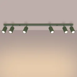 Sollux Deckenlampe Modern 117 cm lang GU10 6-flammig schwenkbar Grün* Flurlampen|Wohnzimmerlampen