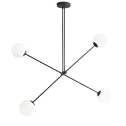 ALDEX Deckenlampe Modern Glas Metall H:120 cm E14 wohnlich* Deckenleuchten|Badezimmer Lampe