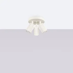 Sollux Deckenlampe Modern in Creme Ø 19,5 cm schwenkbar 3x GU10 Alu* Wohnzimmerlampen|Metall Lampen