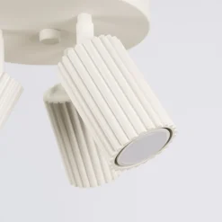 Sollux Deckenlampe Modern in Creme Ø 19,5 cm schwenkbar 3x GU10 Alu* Wohnzimmerlampen|Metall Lampen