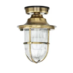 Lido Deckenlampe Outdoor Echt-Messing Glas IP54 Maritim* Metall Lampen|Messinglampen