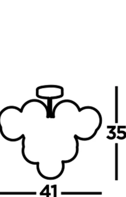 Searchlight Deckenlampe Rauchglas Ø 41 cm 13x G9 Grau Chrom CARTER* Deckenleuchten|Esszimmer Lampen