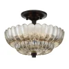 Elstead Deckenlampe Rauchglas D: 29,7 cm E14 3-flammig* Deckenleuchten|Flurlampen