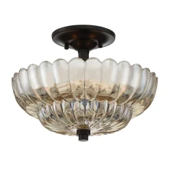 Elstead Deckenlampe Rauchglas D: 29,7 cm E14 3-flammig* Deckenleuchten|Flurlampen