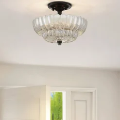 Elstead Deckenlampe Rauchglas D: 29,7 cm E14 3-flammig* Deckenleuchten|Flurlampen