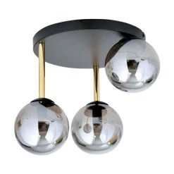 Emibig Deckenlampe rund Ø 40 cm E14 Schwarz Grau Gold Glas Metall* Deckenleuchten|Bürolampen