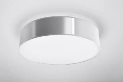 Sollux Deckenlampe rund Ø 55 cm Grau 4x E27 blendarm ATISS* Deckenleuchten|Flurlampen