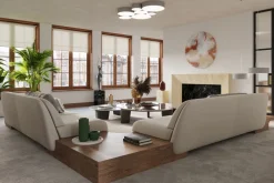 Sollux Deckenlampe rund Ø 55 cm Grau 4x E27 blendarm ATISS* Deckenleuchten|Flurlampen