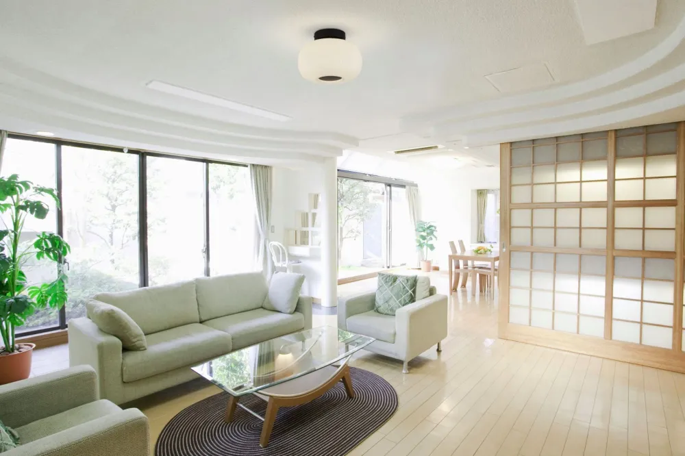 Hot Searchlight Deckenlampe rund Ø 24 cm Schwarz Weiß Glas Metall E27