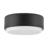 Online Elstead Deckenlampe rund Ø 30,5 cm Schwarz Weiß Metall Glas 2x E27