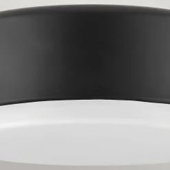 Online Elstead Deckenlampe rund Ø 30,5 cm Schwarz Weiß Metall Glas 2x E27