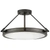 Outlet Elstead Deckenlampe rund Ø 55,8 cm Schwarz Weiß 4x E14 Metall Glas