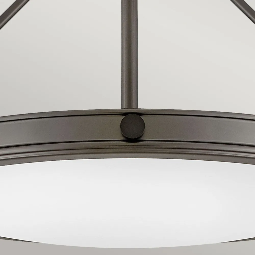 Outlet Elstead Deckenlampe rund Ø 55,8 cm Schwarz Weiß 4x E14 Metall Glas