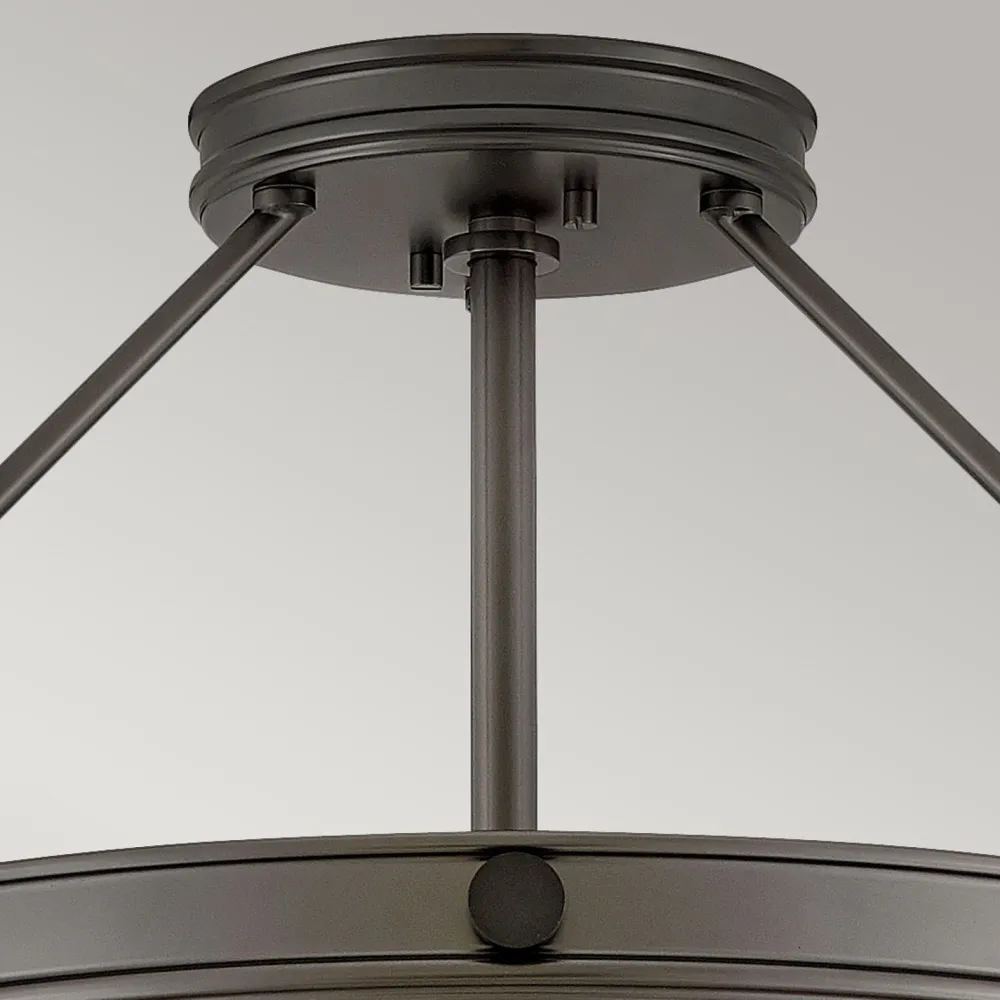 Outlet Elstead Deckenlampe rund Ø 55,8 cm Schwarz Weiß 4x E14 Metall Glas