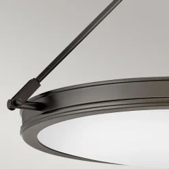 Outlet Elstead Deckenlampe rund Ø 55,8 cm Schwarz Weiß 4x E14 Metall Glas