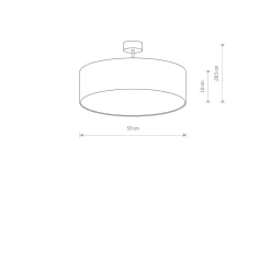 Discount Nowodvorski Deckenlampe rund Ø 50 cm Stoff Schirm 3x E27 blendarm
