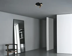 Outlet Masterlight Deckenlampe rund Ø35cm 3-flammig Metall Schwarz Gold