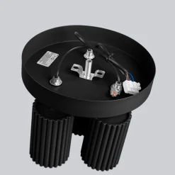 Sollux Deckenlampe rund 3-flammig GU10 Schwarz Ø 19,5 cm klein Modern* Flurlampen|Wohnzimmerlampen