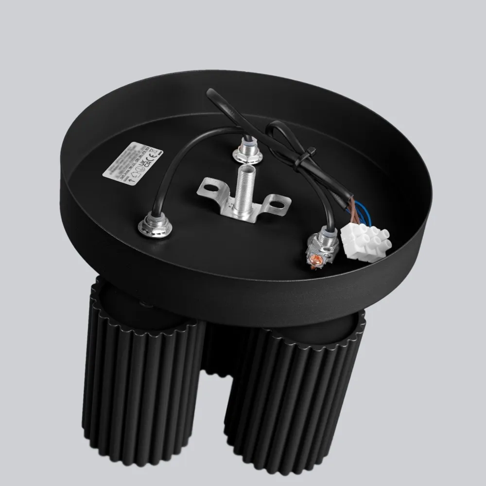 Sollux Deckenlampe rund 3-flammig GU10 Schwarz Ø 19,5 cm klein Modern* Flurlampen|Wohnzimmerlampen