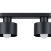 Sollux Deckenlampe Schwarz 34 cm lang Metall 2-flammig E27* Deckenleuchten|Flurlampen