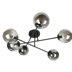 Emibig Deckenlampe Schwarz Graphit E14 Glas Metall* Glaslampen|Retro Lampen