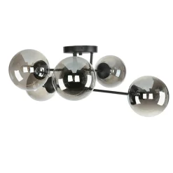 Emibig Deckenlampe Schwarz Graphit E14 Glas Metall* Glaslampen|Retro Lampen