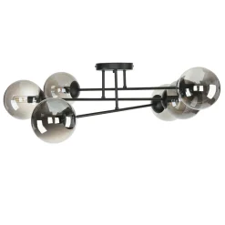 Emibig Deckenlampe Schwarz Graphit E14 Glas Metall* Glaslampen|Retro Lampen