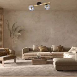 Sale Emibig Deckenlampe Schwarz Grau Gold 55 cm klein