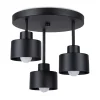 Clearance Sollux Deckenlampe Schwarz Metall 3-flammig Ø 32 cm E27