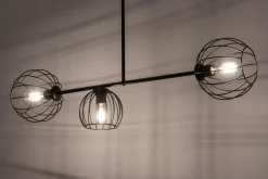 Sigma Deckenlampe Schwarz Metall E27 Retro Design RASHA* Deckenleuchten|Kugellampen