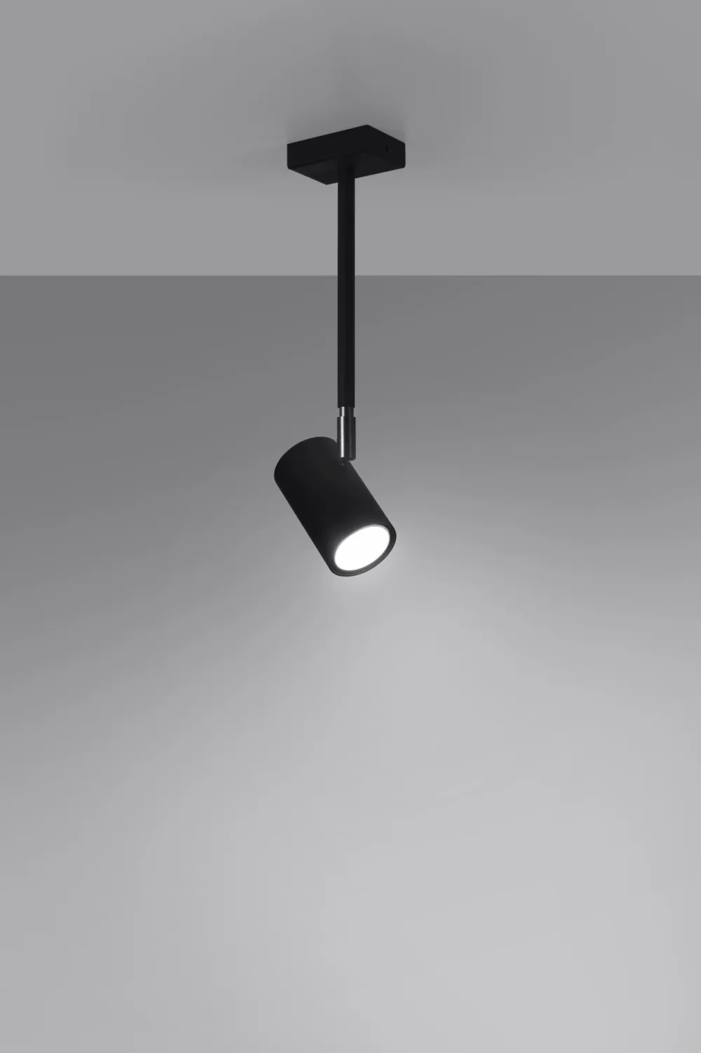 Sale Sollux Deckenlampe Schwarz schwenkbar Metall GU10 H: 33 cm