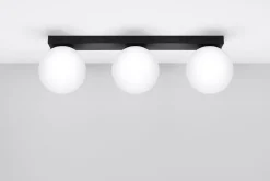 Sale Sollux Deckenlampe Schwarz Weiß 3-flammig 50 cm lang RAMSI