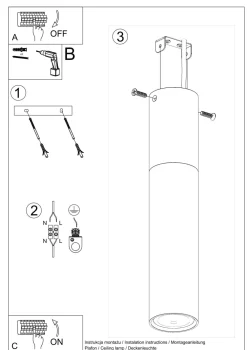 Sollux Deckenlampe Skandinavisch Metall Holz Weiß Natur Ø 6 cm* Küchenlampen|Lampen Aus Aller Welt