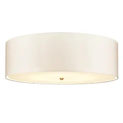 Elstead Deckenlampe Stoff Creme Messing rund VARINDA* Deckenleuchten|Flurlampen