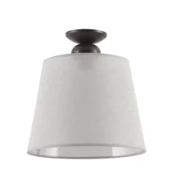 Jupiter Deckenlampe Stoff Grau Ø38cm LOCOLA Deckenleuchte* Deckenleuchten|Schlafzimmer Lampen