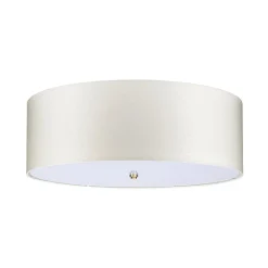 Elstead Deckenlampe Stoff groß rund Ø76cm in Creme Messing