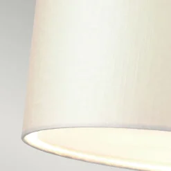 Elstead Deckenlampe Stoff rund Ø36cm Creme Chrom Modern VARINDA* Deckenleuchten|Flurlampen