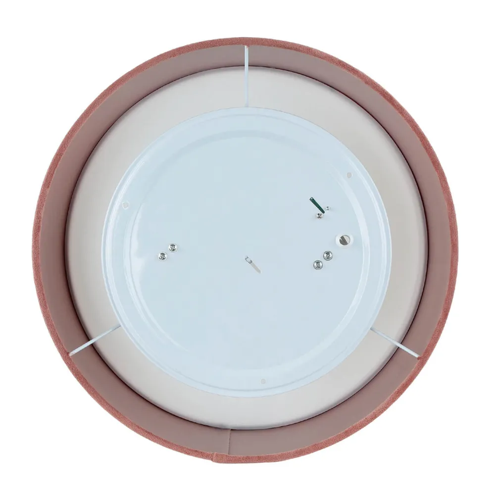 Searchlight Deckenlampe Stoff Samt rund Ø 38 cm H: 10 cm Rosa 2x E27* Wohnzimmerlampen|Schlafzimmer Lampen