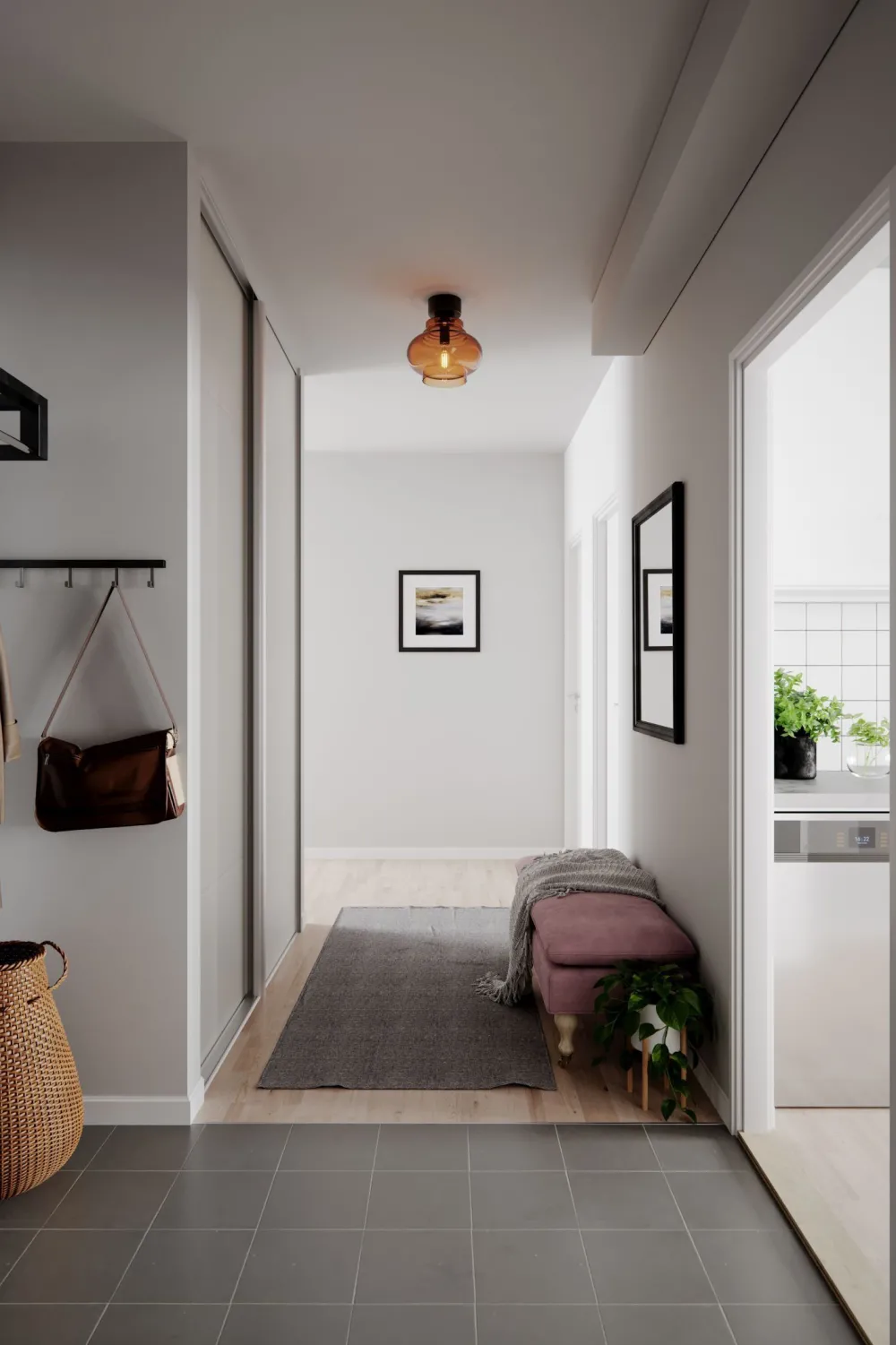 New By Rydéns Deckenlampe Vintage Metall Rauchglas B: 30 cm in Silber Cognac