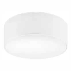 Online Lamkur Deckenlampe Weiß Ø 35 cm rund flach Stoff blendarm E27