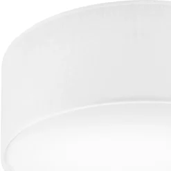 Online Lamkur Deckenlampe Weiß Ø 35 cm rund flach Stoff blendarm E27