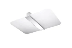 Best Sollux Deckenlampe Weiß Chrom Glas Metall blendarm flach