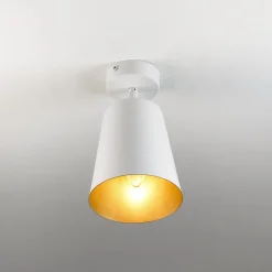 Easylight Deckenlampe Weiß Gold Metall Retro flexibel E27* Retro Lampen|Küchenlampen