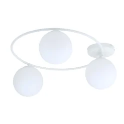 Emibig Deckenlampe Weiß H: 20 cm Ø 47 cm 3-flammig