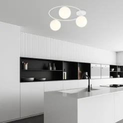 Emibig Deckenlampe Weiß H: 20 cm Ø 47 cm 3-flammig