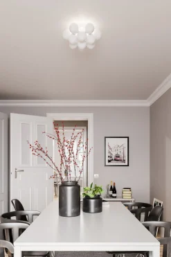 By Rydéns Deckenlampe Weiß matt B: 30 cm 3-flammig G9 Metall Glas* Deckenleuchten|Flurlampen