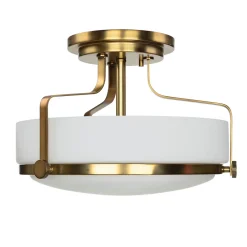 Outlet Elstead Deckenlampe Weiß Messing antik Jugendstil blendarm