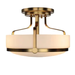 Outlet Elstead Deckenlampe Weiß Messing antik Jugendstil blendarm